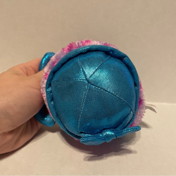 Poopchi’s Friends Purple & Pink Plush Octopus w Sparkly Aqua Blue Tentacles 16 - Picture 6 of 8